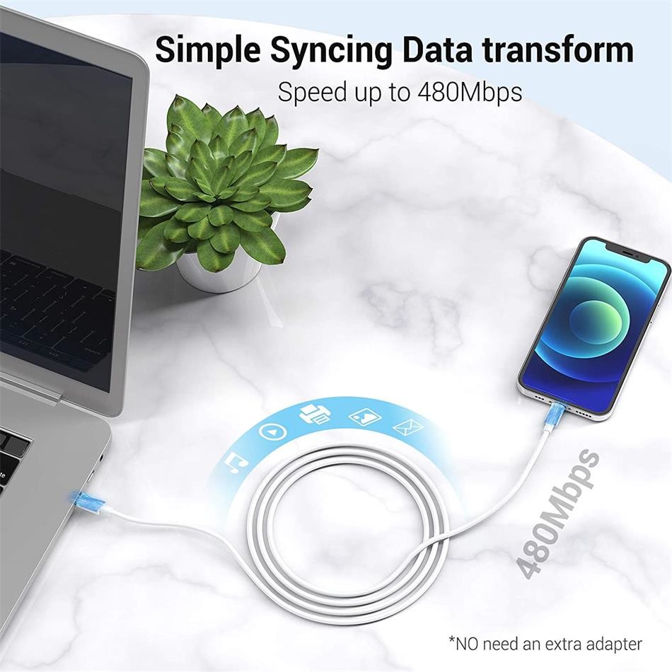 3A USB C To Lightning Cable , 3FT IPhone 12 Fast Charger Cable 20w