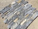 Blue Quartzite Natural Stacked Stone Wall Cladding Back With Cement