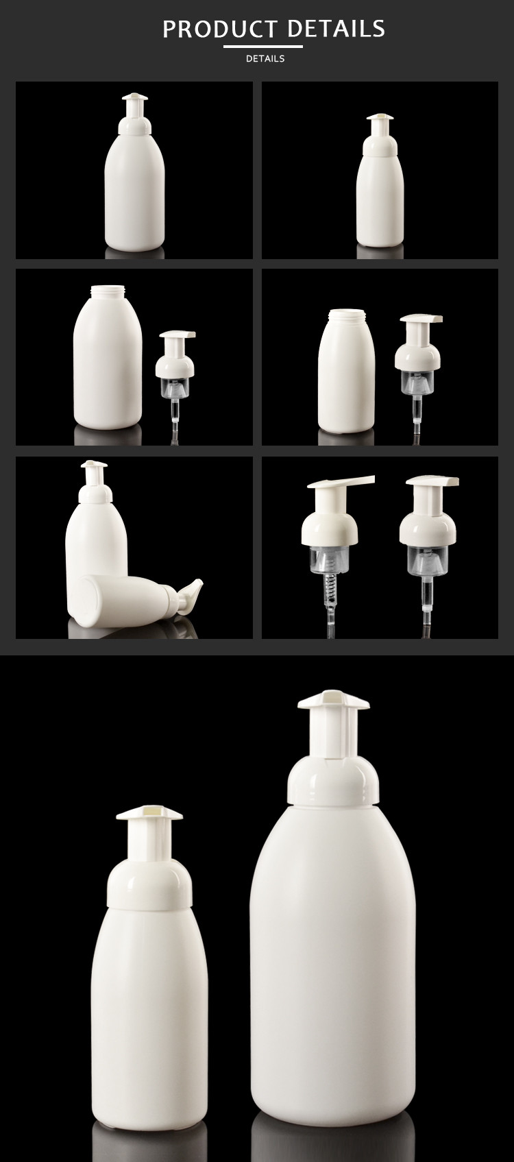 Hand Wash Lotion Pumps Shampoo Bottle 250ML Cosmetic Bottle With Foam Pump
