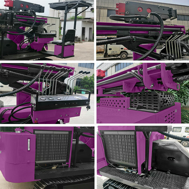 Pile Driving Rig Portable Solar Piling Machinery Hydraulic Diesel Pile Driver Machine