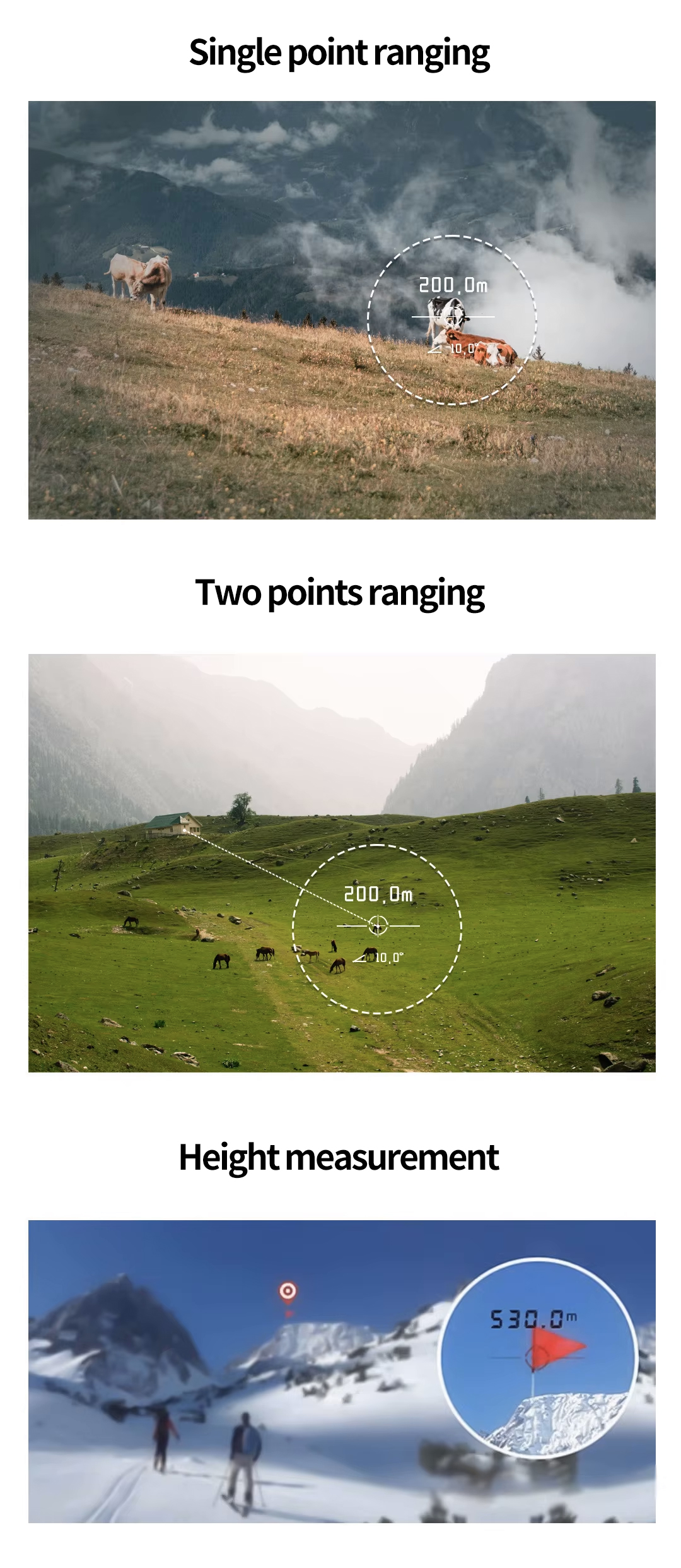 3.5km -10km Laser Rangefinder Binoculars Long Distance Night Vision Binoculars With Rangefinder