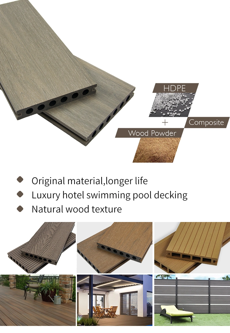 Crack resistant co-extrusion wpc deck voyage composite decking with 12 color choices