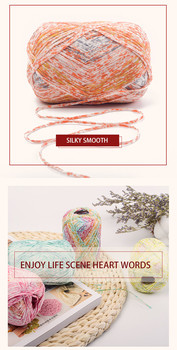 1/3.8NM 100% Mercerized Cotton Multicolor Mesh Ribbon Yarn For Knitting