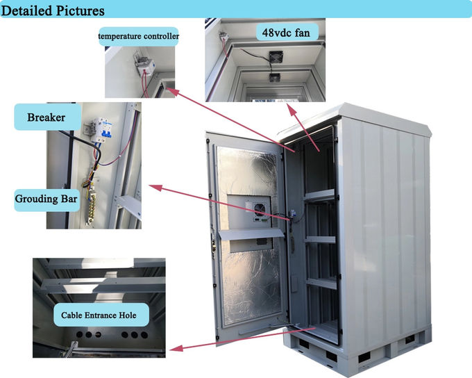 RAL7035 Grey Steel Outdoor Power Supply Enclosure