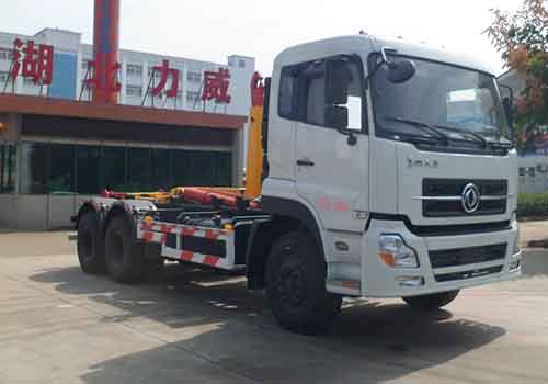 Hook Lift Euro 5 Dongfeng 6X4 Sanitation Garbage Truck For Customized Waste Collection