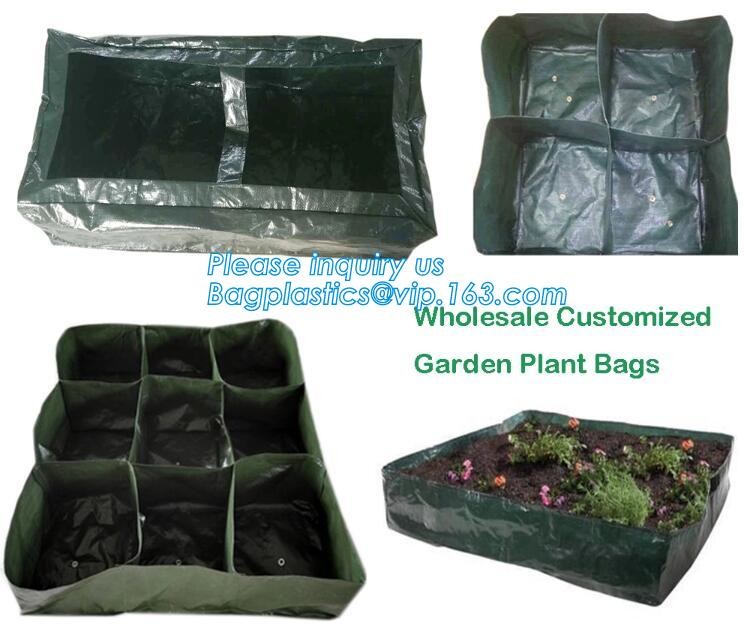 4 Pockets Permeable Non-woven fabric 26x65cmx1mm Vertical Wall Planting Bag for flower vegetable lettuce ferns, bagease