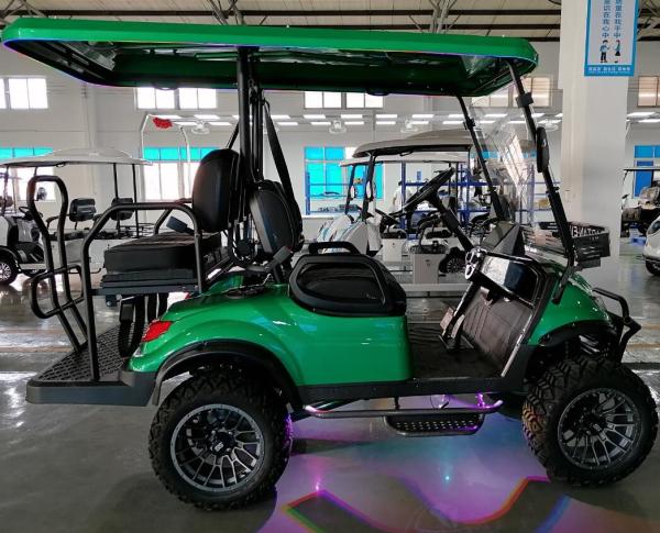 Mini Electric Golf Trolley Cart 4 Wheel Disc Brake 10 Inch TFT IP66 CARplay