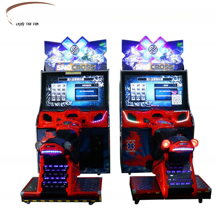 Coin Operated Snocross Arcade Game Dynamic Moto Driving Arcade Video Game Machine