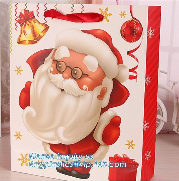 Luxury paper bags with handles Different Sizes,250gsm art paper shopping carrier bag custom printing with handle rope