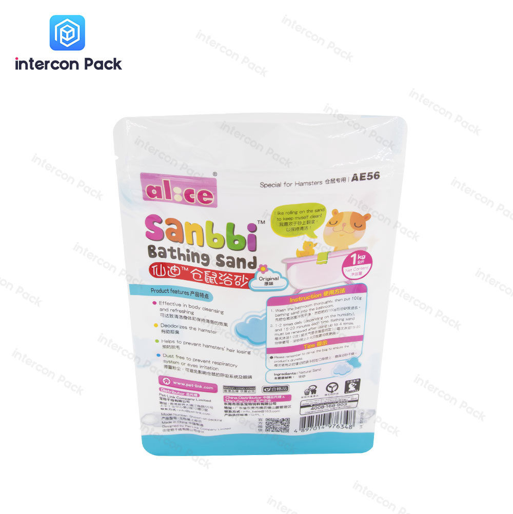 Gravure Printing Plastic Packaging Bag Zipper Stand Up Customized Size