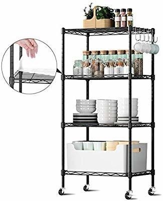Durable Commercial Wire Shelving Unit Restaurant Organizers 5 Tier Metal Storage