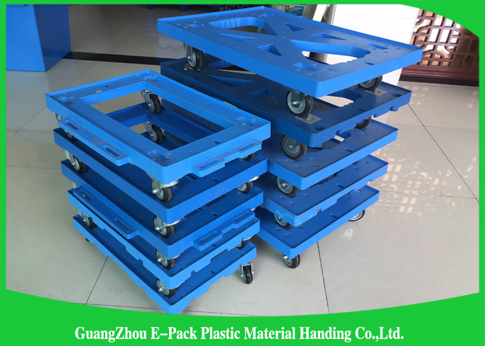 Logistics Stackable Plastic Moving Dolly Convenience Transport Long Service Life