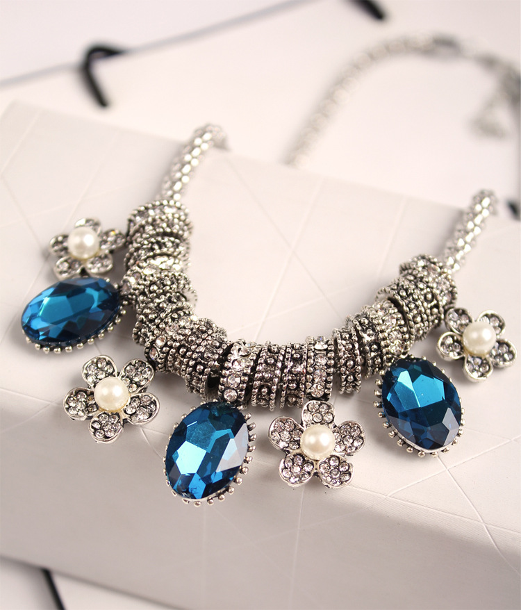 wholesale Elegant opal necklace/with gemstone costume necklace