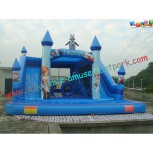  Forzen Inflatable Combo Moonwalk , Bouncer Pool Slide 10L x 8W x 5.2H Meter Manufactures
