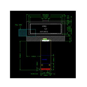 96x32 Character Lcd Display STN Yellow Blue 1/16 Duty 1/5 Bias GOG+FPC