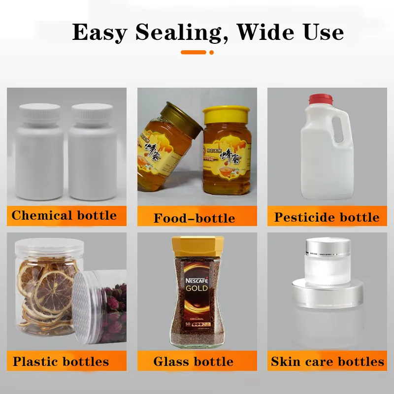 Continuous Food Container Sealing Machine with Aluminum Foil Induction Gasket 150 pcs/min
