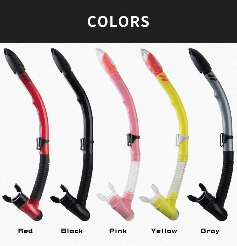 OEM Diving Swim Semi Dry Snorkel Tube For Beginners 47cm