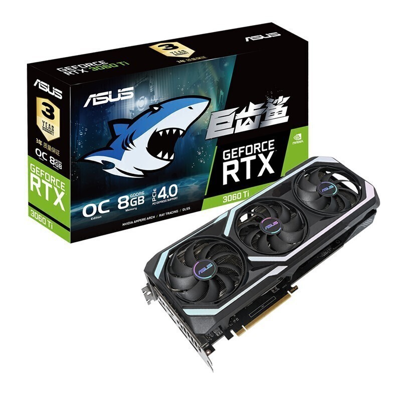 ASUS ATS GeForce RTX3060 Ti GAMING LHR Crypto Mining Graphics Card 8GB 256bit