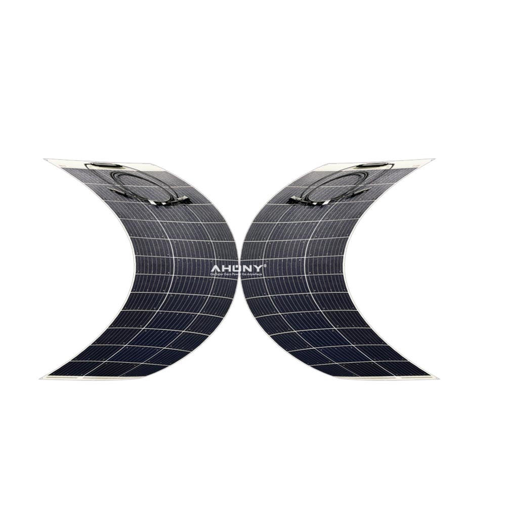 Waterproof white durable 100w 12V 18v Flexible Solar Panel Kit mono bend pv module Off Grid system For RV Boat Campers