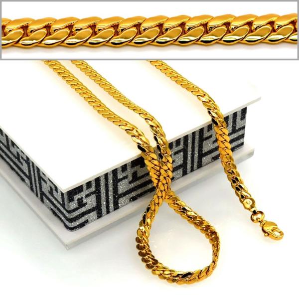 New Trendy Men Jewelry 18K Real Gold Plated Snake Chain Necklace Bracelet