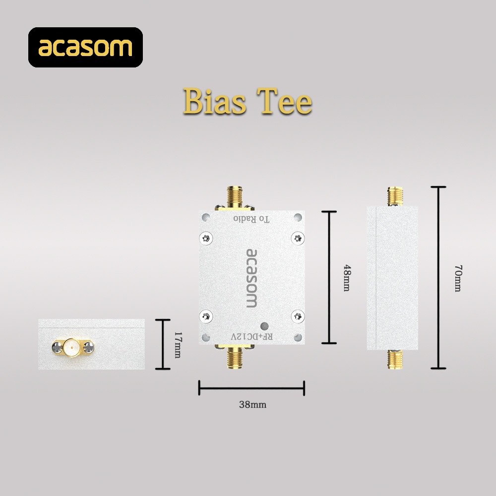 12V Super Drone Bias Tee Low Insertion Loss ≤0.4dB for Input Power ≤40dBm and 2.4-2.5GHz