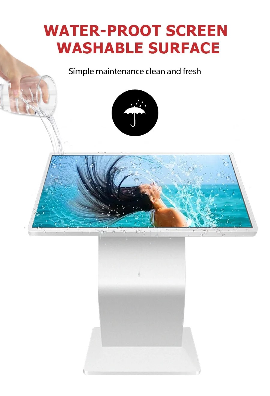 Exhibition Hall Interactive Self Service Kiosk 21.5 32 43 55'' Android Windows