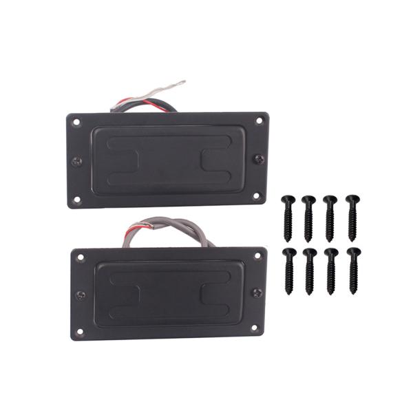 Chrome Mini Humbucker Pickups With Metal Ring Neck And Bridge For LP Electric