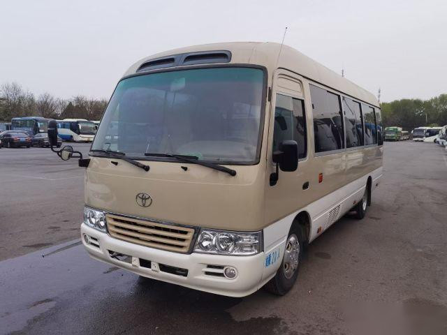 Used Toyota Bus Coaster 20 Seats Gasoline Left Hand Drive Used Passenger Bus Low Kilometer