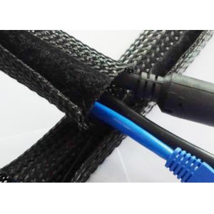China Self Adhesive Flexible Braided Wire Covering , Nylon Expandable Sleeving on sale