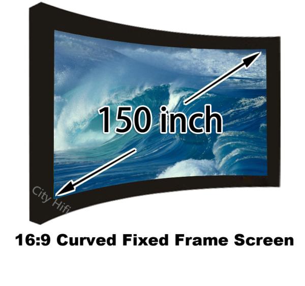 Perfect View Angle 3D Projection Screen 150 Inch Arc Fixed Frame Projector