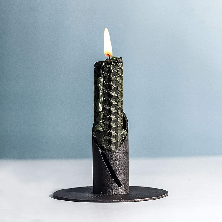 High Quality Material Black Candle Holder Decoration Metal Candle Holder