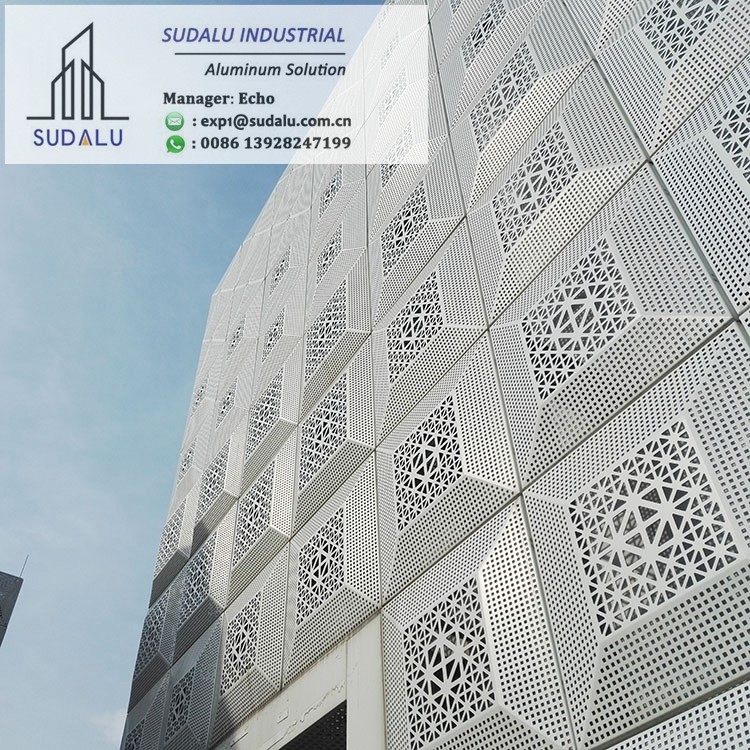 SUDALU Interior/ Exterior Decoration Laser Cut Aluminum Cladding Wall Panel