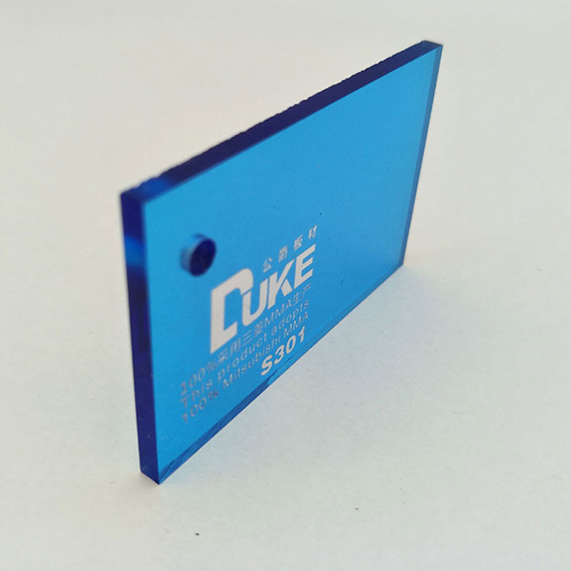 Blue 1220*2440mm Translucent Clear Anti UV Acrylic Sheet Signage Material