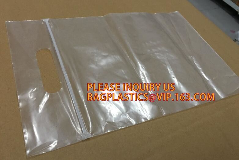High Quality Two Track Transparent Vacuum Plastic PE Zipper for package bag, separable plastic open end double track zip