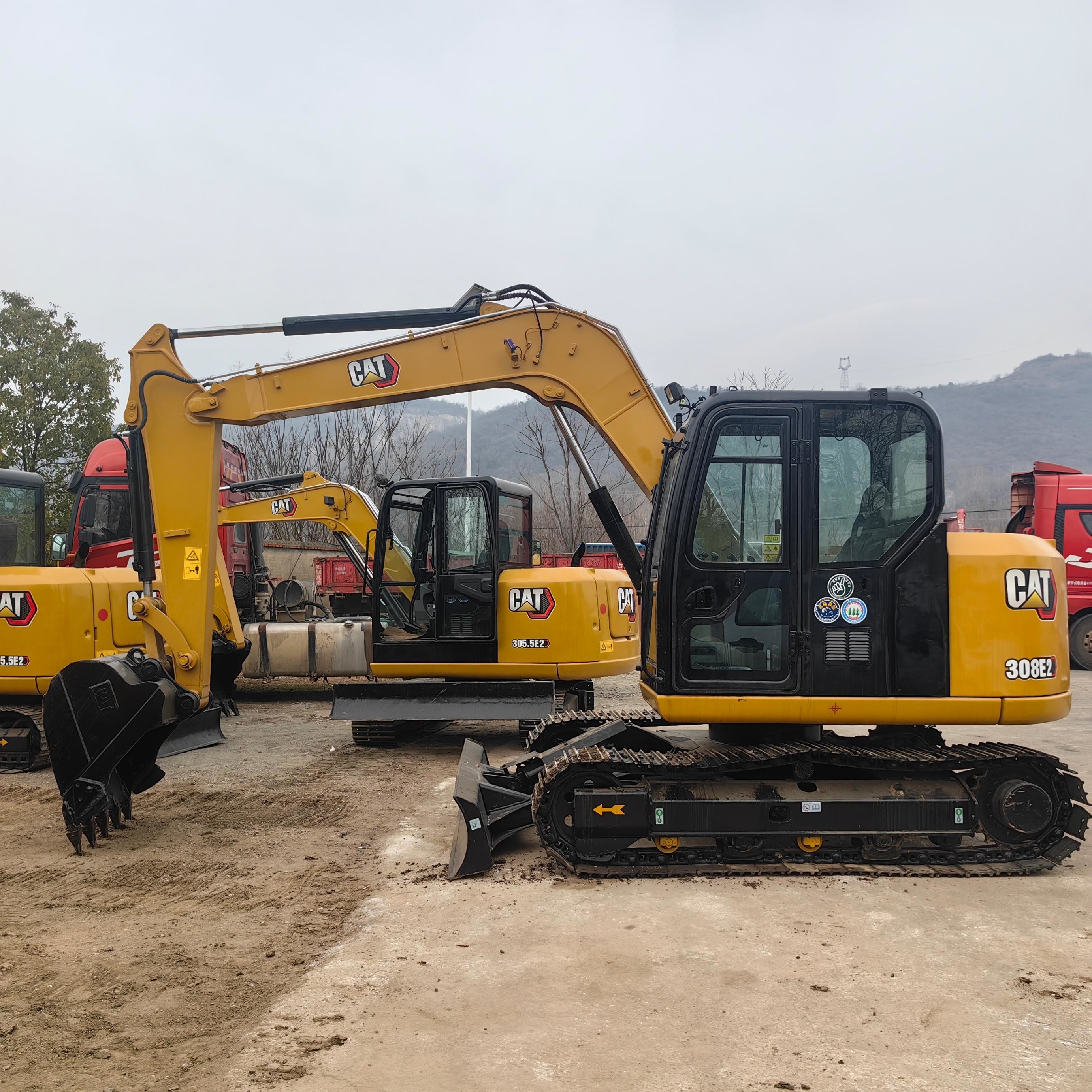 8Ton Used Cat 308E Original Engine Excavators 0.35m³ Crawler Tracked Machinery