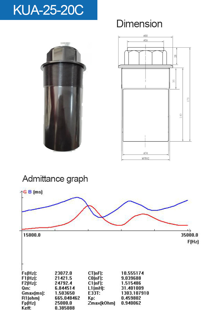Agricultural Waterproof Ultrasonic Sensor or Ultrasonic Level Sensor with protection IP68