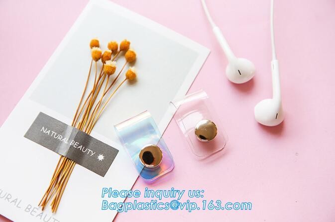 Plastic Bag OEM Custom PVC Loop Handle Image Printed Plastic Shopping Bag,Promotional Clear Waterproof Plastic Cosmetic
