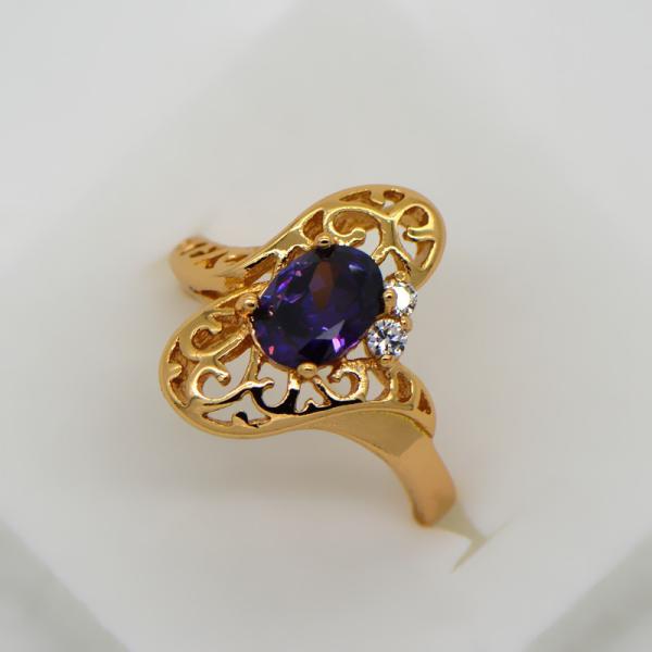 New trendy AAA+ Swiss Cubic Luxury Zircon crystal ring 18k gold plating jewelry