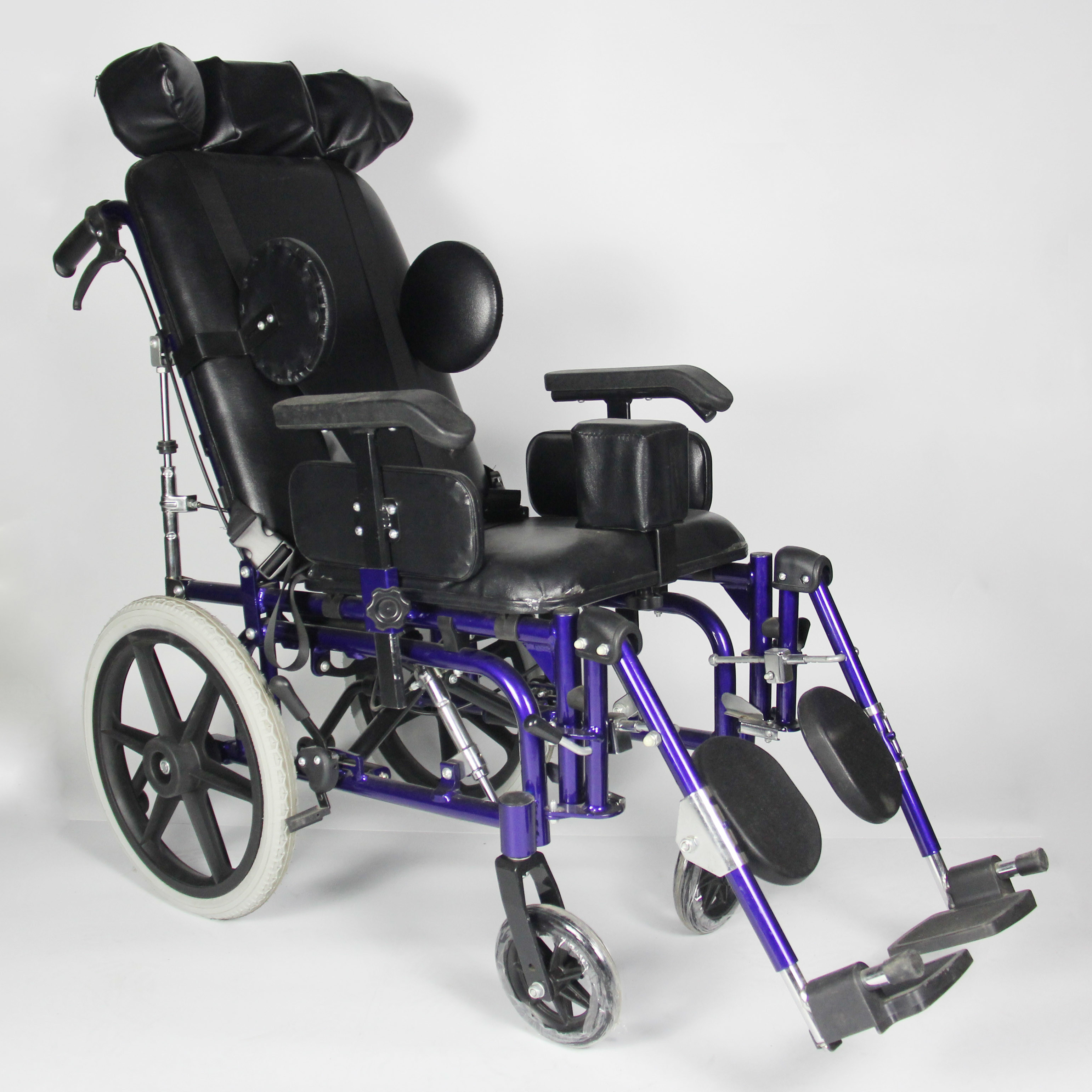 Pediatric Transport Aluminum Manual Wheelchair For Children Reclining High Back