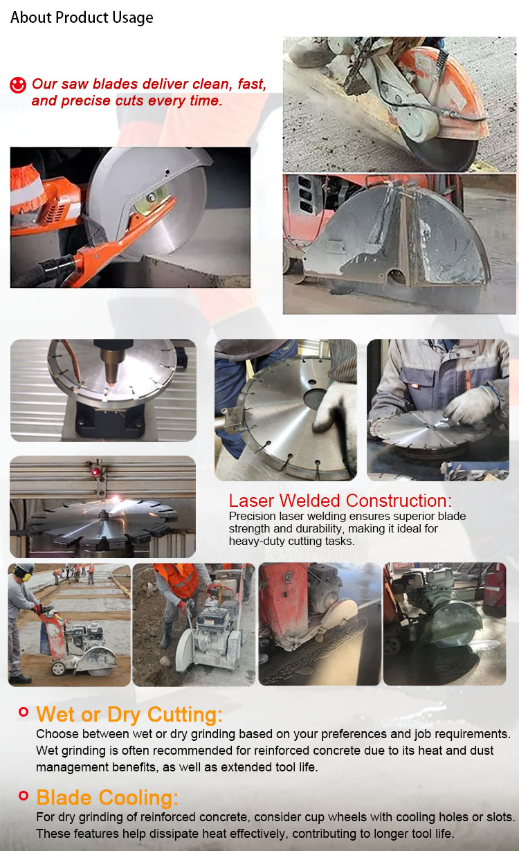 13.5" Soft Cut Concrete Blade Cutter Laser Welding