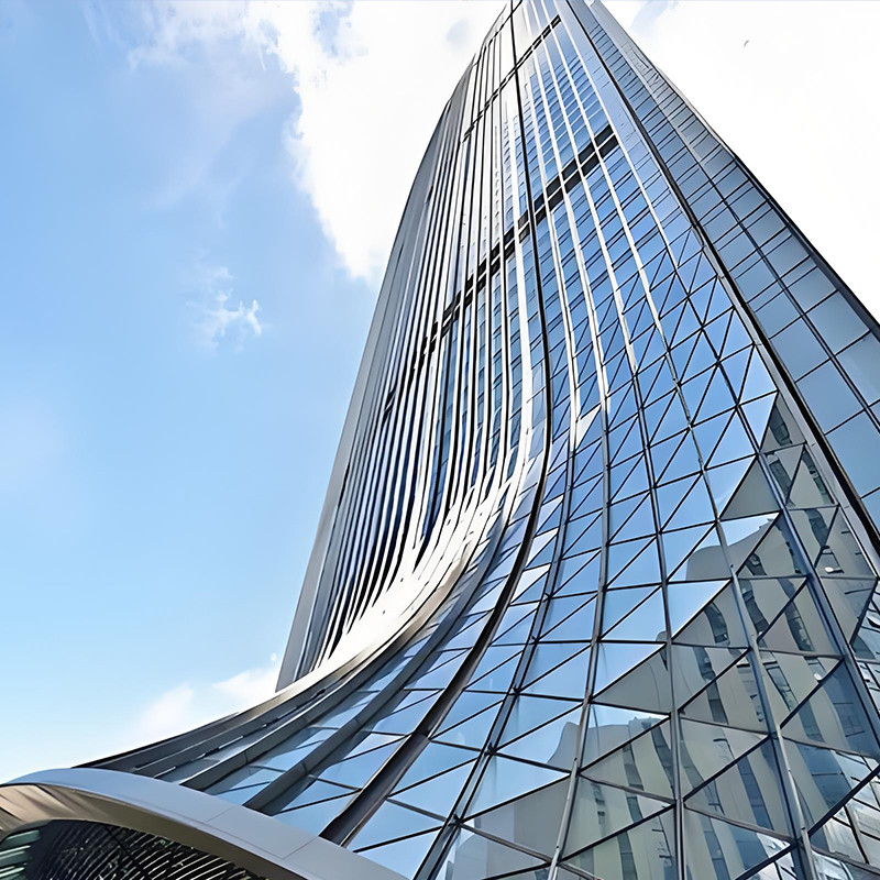 Powder Coating Unitized Curtain Wall Thermal Insulation Curtain Wall Window Wall