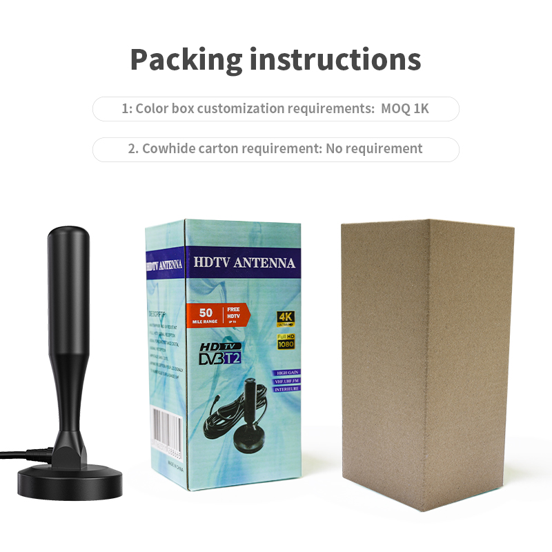 360 Degree Active UHF VHF Indoor HD Digital TV Antenna with Private Mold and High Gain