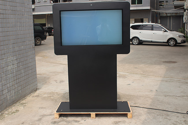 Slim Outdoor Display Floor Standing LCD Monitor Outdoor Electronic Signs Digital Signage Ads Kiosk Waterproof