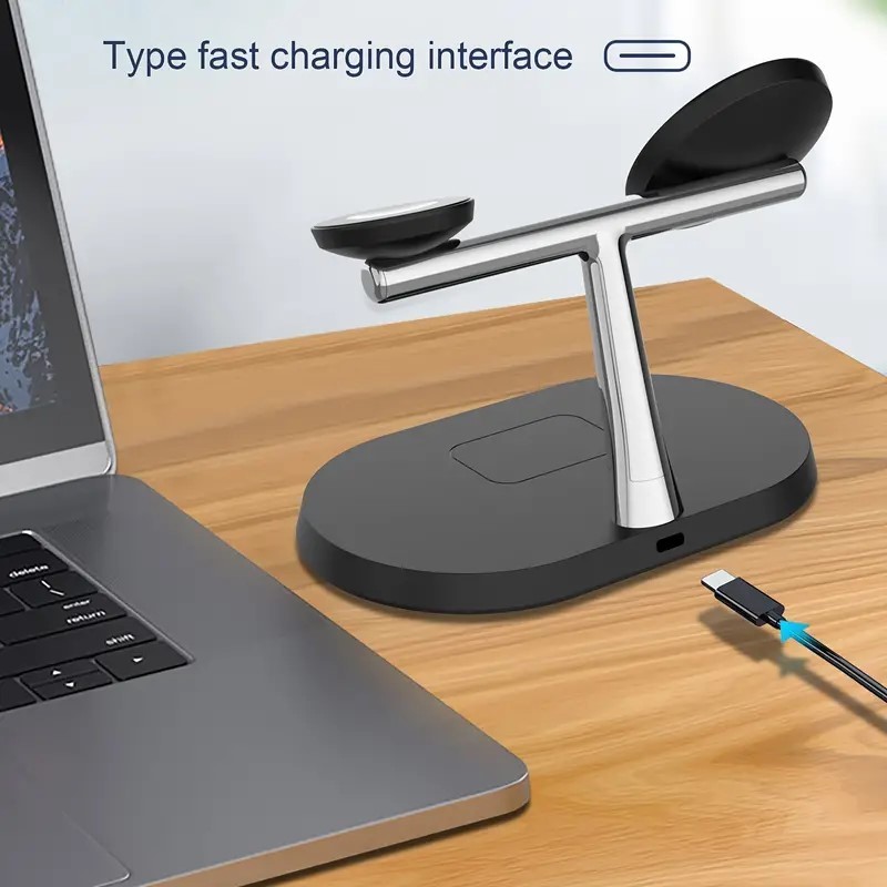 PD/QC Wireless Charger Compatible With Qi Smart Phone Airpod IWatch