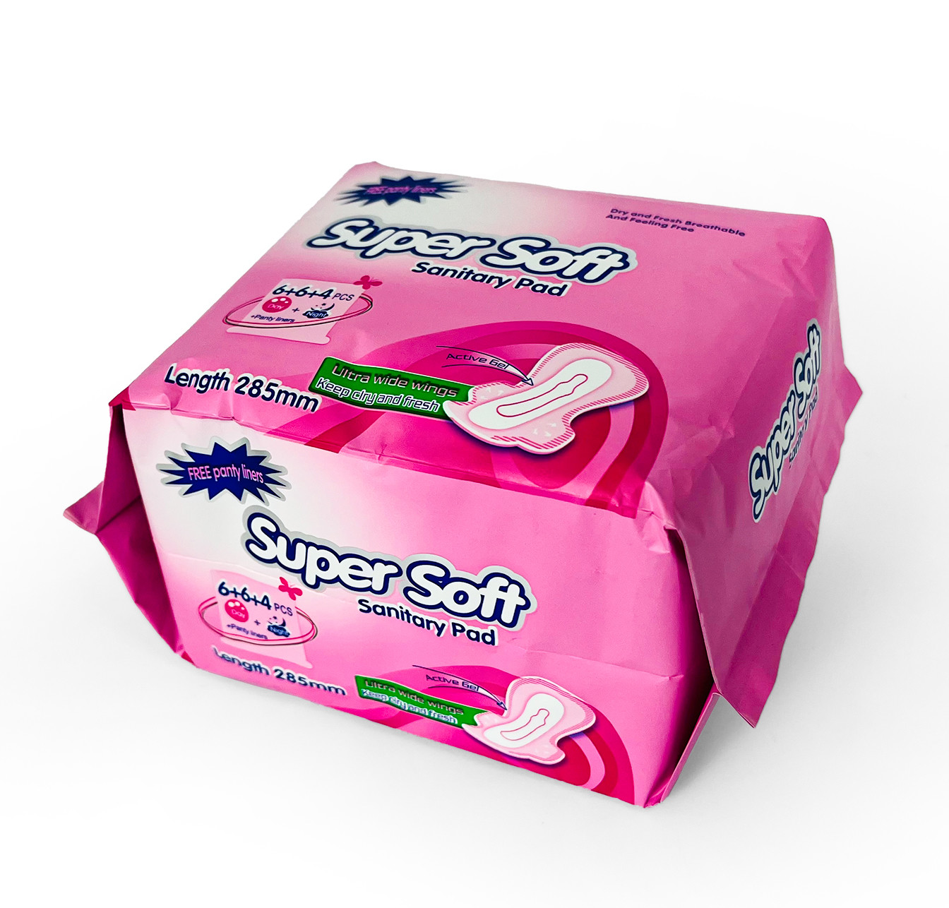 Female Disposable Highly Absorbent Cotton Carefree Sanitary Pads for Women Girl