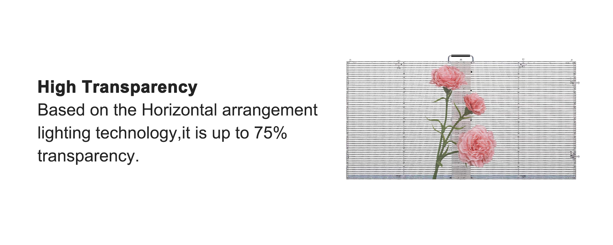 3D Adhesive LED Transparent Film Screen Full Color Transparent Glass LED Screen