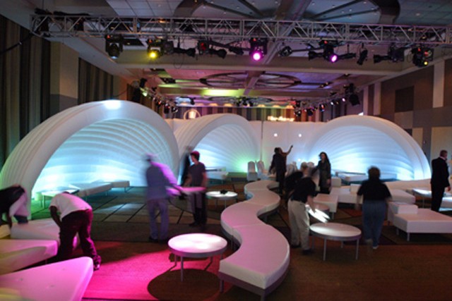 Lighting Stand Inflatable Pod for Exhibition and Show
