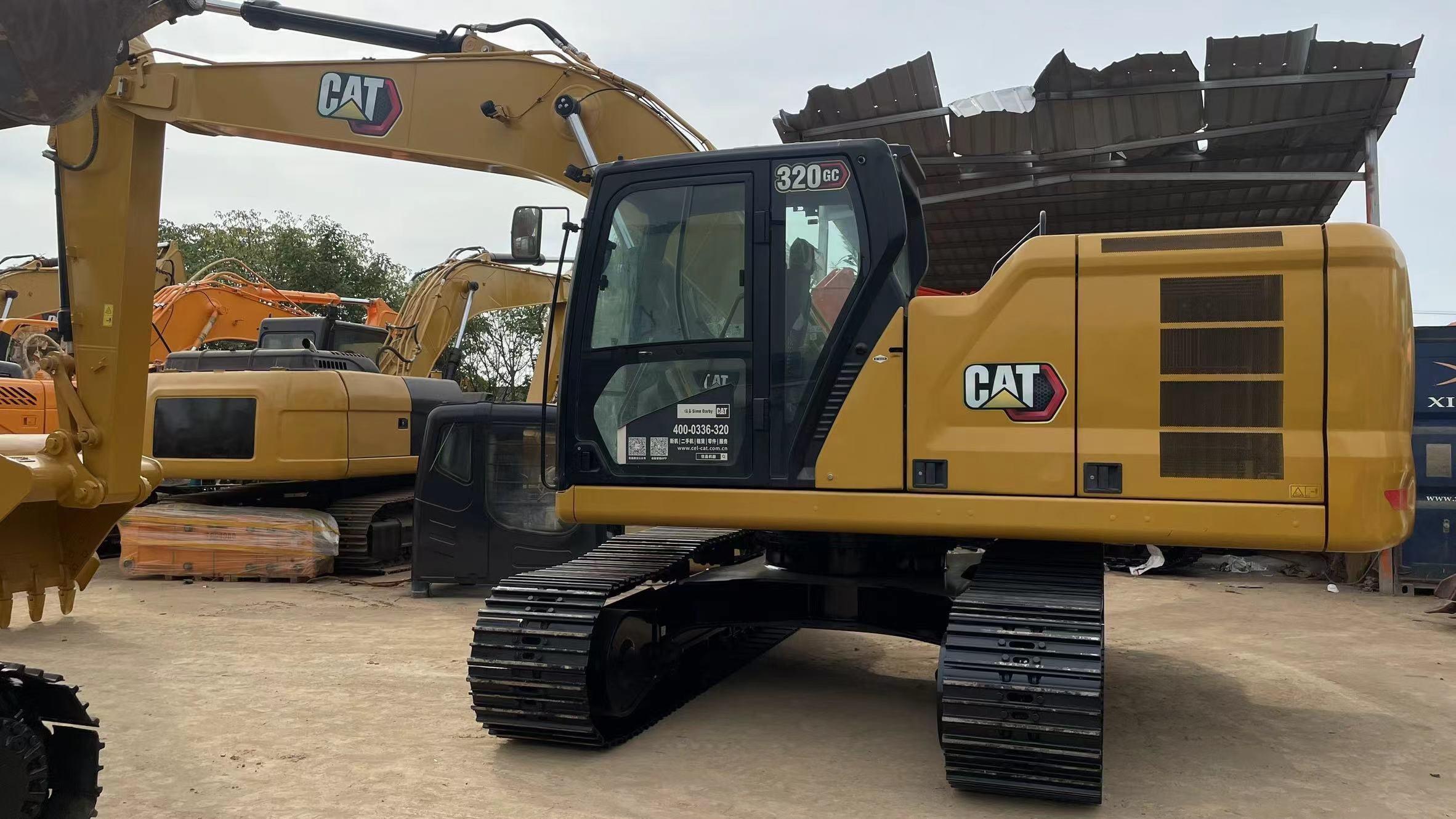 Used Caterpillar Cat 320GC Excavator 20 Ton Low Hours Customizable Yellow Machine