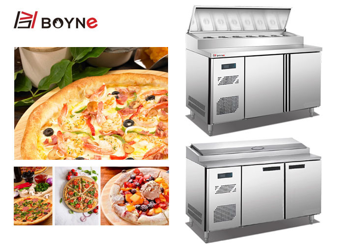 Air Cooled Pizza Table Commercial Kitchen Equipment Pizza Work Table With Chiller