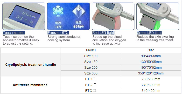 Cryolipolysis Fat Freeze Slimming Machine With 4 Handles For Beauty Salon Or Clinic Use